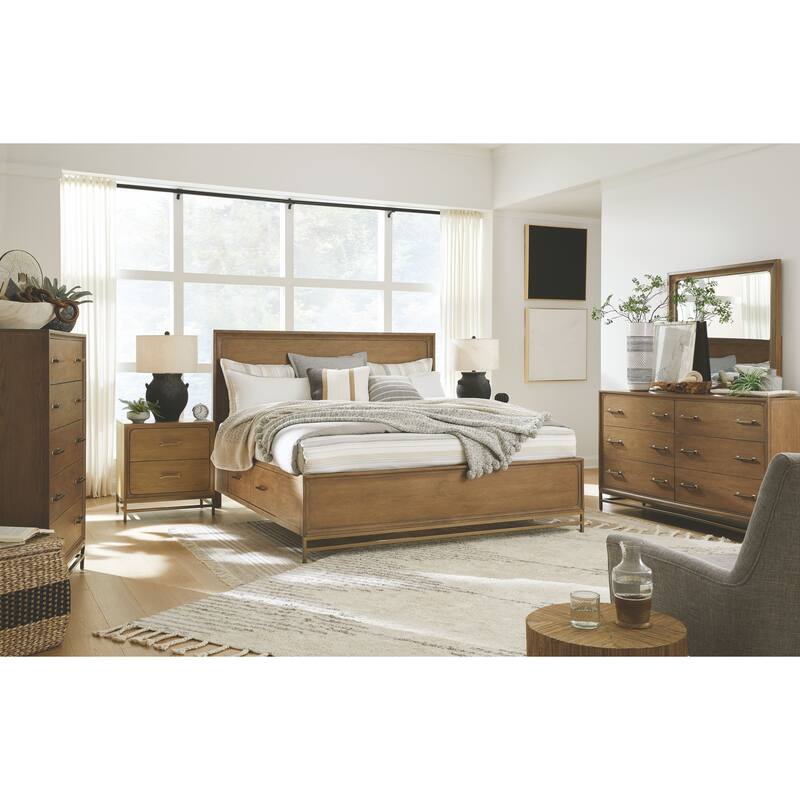 Magnussen Home Lindon Belgian Wheat and Coffee Bean Drawer Nightstand