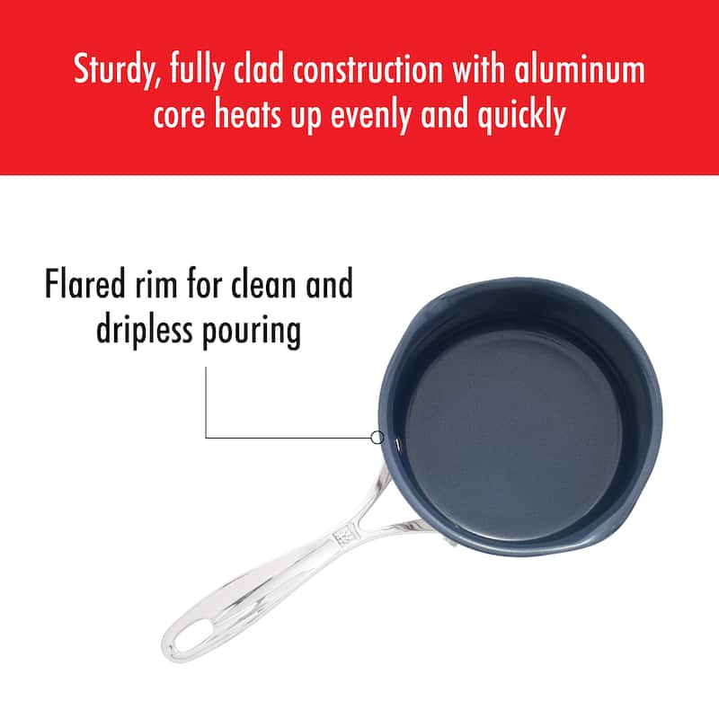 ZWILLING Clad CFX Stainless Steel Ceramic Nonstick Saucepan