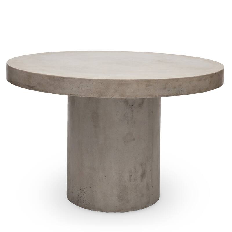 Urbia Circa Concrete Table - Dining, Counter and Bar Height - Dark Grey - 60"Dia.