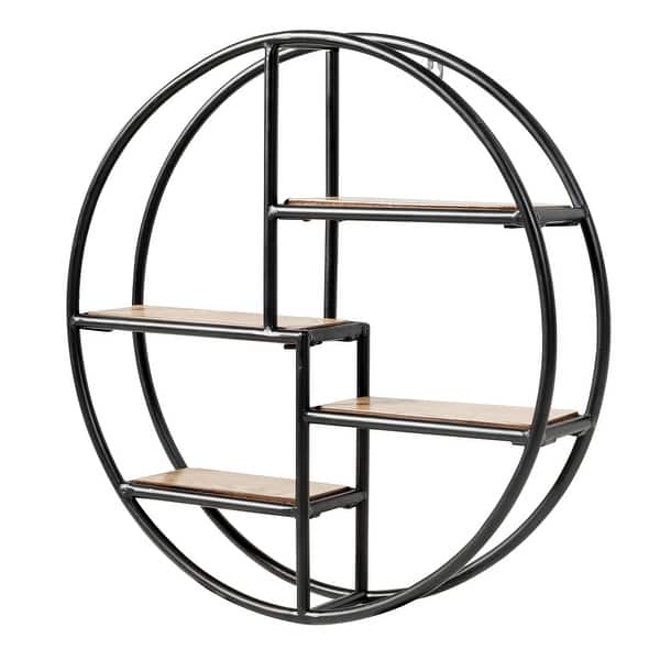 Shop Costway Hanging Storage Shelf Round Circular Wall Mounted 4