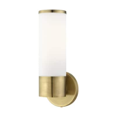 Livex Lighting 1 Light ADA Single Sconce, 16561-01 - 4.25" W x 11.25" H x 3.9" Ext.