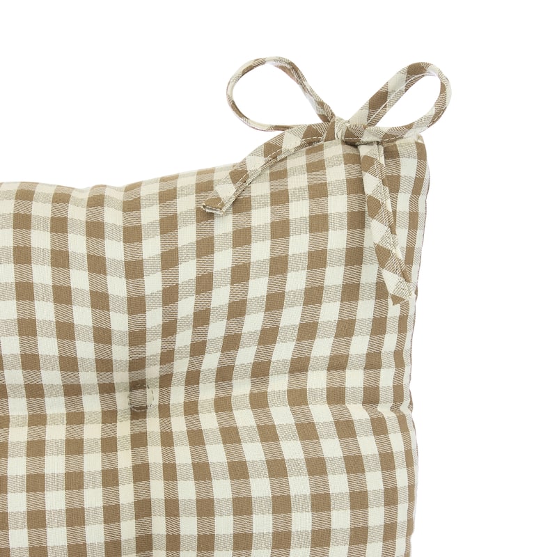 Gripper Gingham Rocking Chair Seat Cushion Set with Gripper Backing