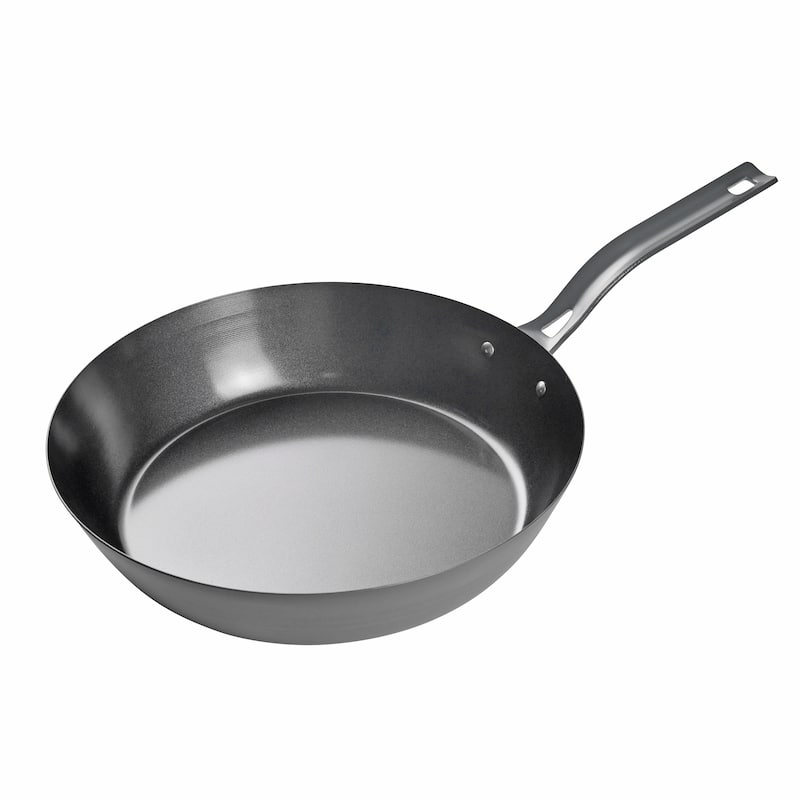 Commercial Chef 12 inch Carbon Steel Skillet, Non Stick Frying Pan with Ceramic Coating