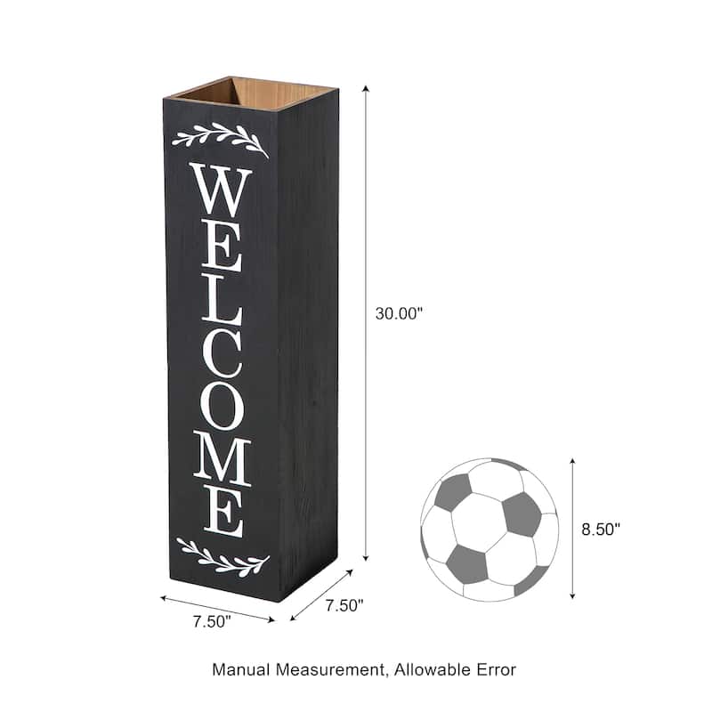 Glitzhome 30"H Rustic Welcome & Home or Welcome & Porch Double Sided Wooden Planter Sign Front Door Decor(2025 Quality-upgraded)