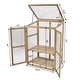 preview thumbnail 5 of 7, Portable Wooden Greenhouse for Garden - 30.0" x 22.5" x 43"(L x W x H)