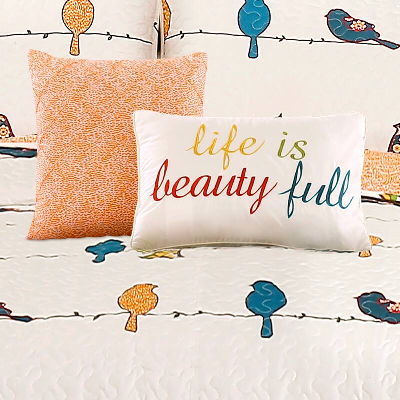 Lush Decor Rowley Birds 7 Piece Quilt Set