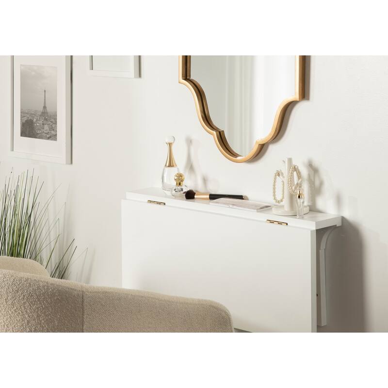 Kate and Laurel Corblynd Wood Wall Mounted Desk