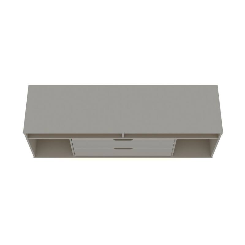 Manhattan Comfort Rockefeller 62.99 In. Metal Leg Media Cabinet Console