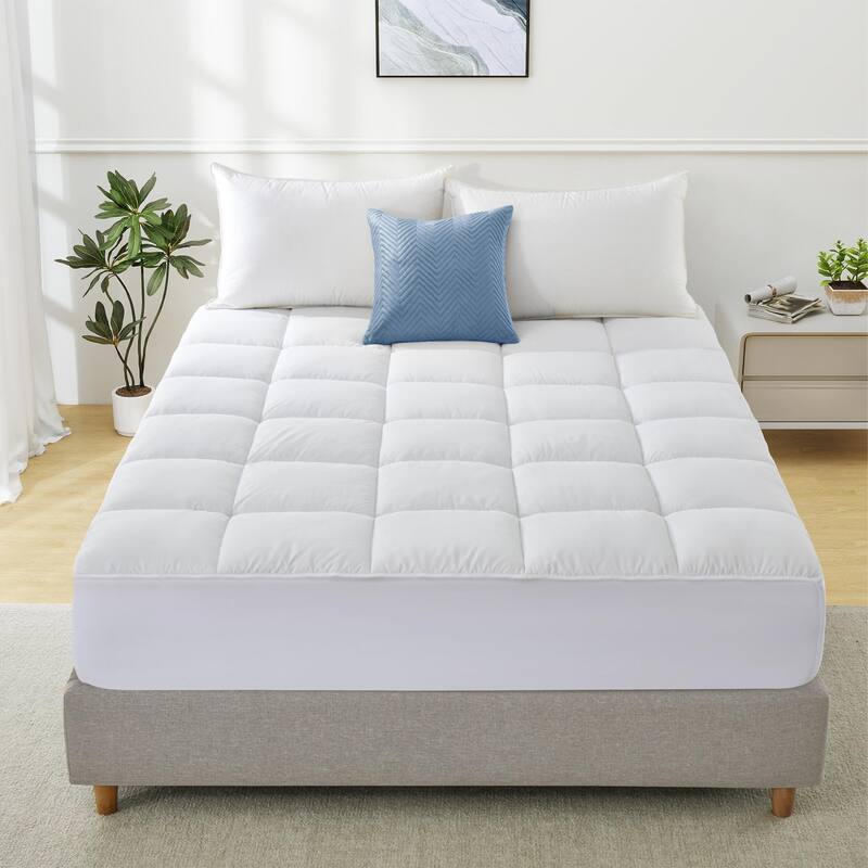 Cool-to-touch Cooling Mattress Pad with PCM Technology - White
