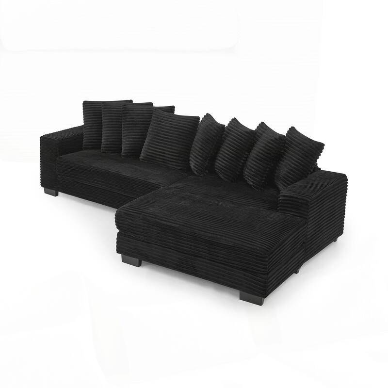 L-Shaped Modular Convertible Sofa