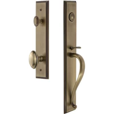 Grandeur Carre Solid Brass Rose Keyed Entry Single Cylinder "S" Grip