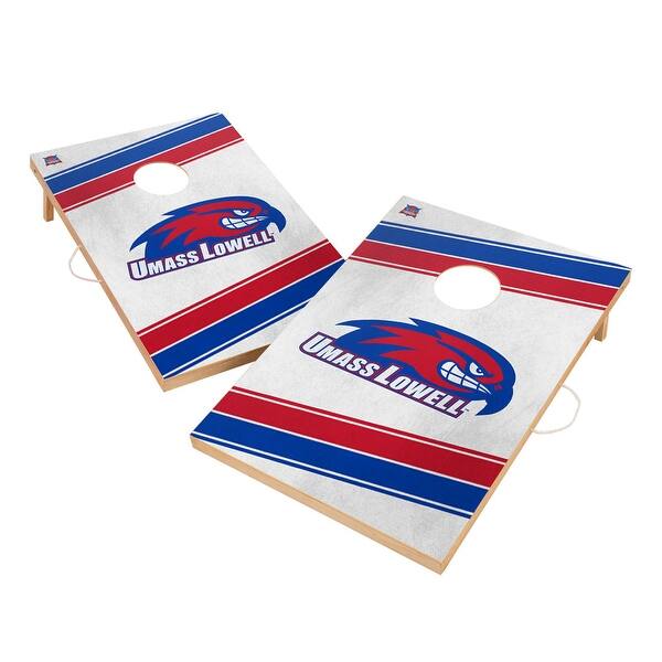 slide 2 of 5, Massachusetts Lowell River Hawks Regulation 2x4 Cornhole Set
