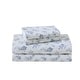 preview thumbnail 55 of 92, Laura Ashley Printed Cotton Flannel Sheet Set Audrey Grey - Full