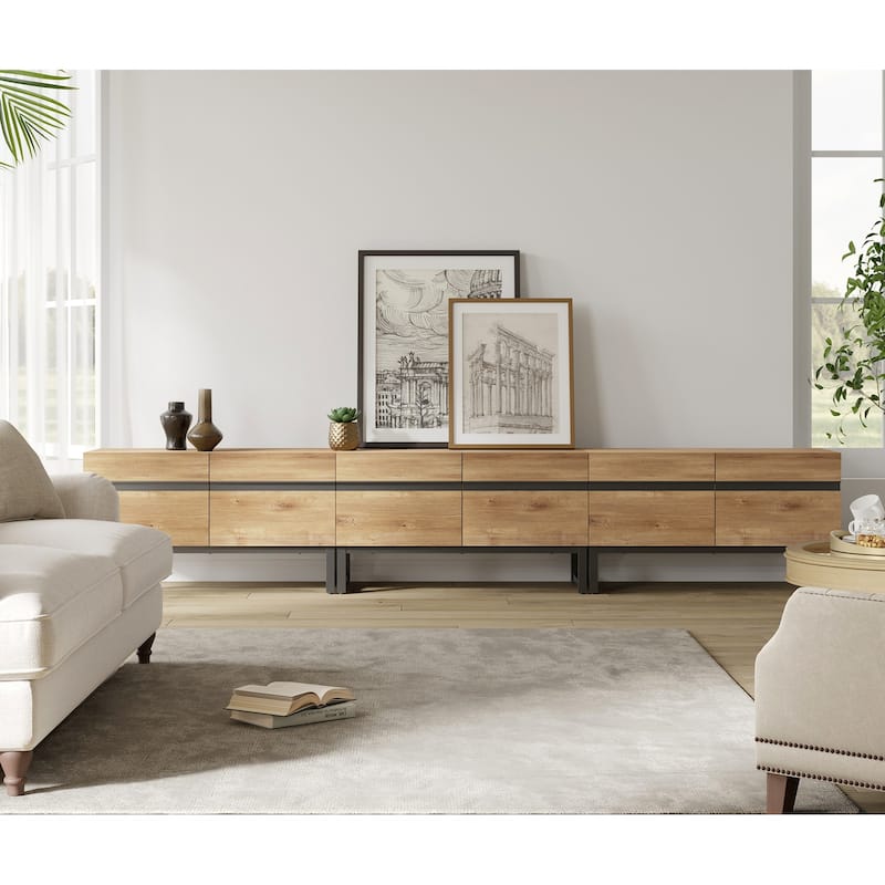 Modern TV Stand for TVs up to 110 inch - Oak