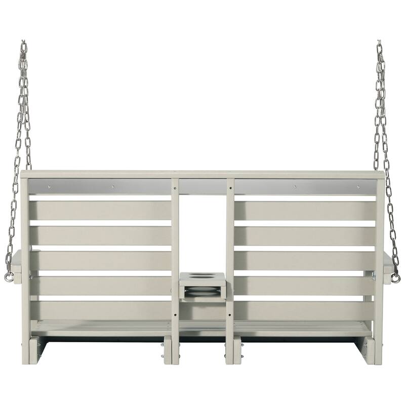 Nashville Poly 54 Inch Porch Swing with Folding Cup Holder