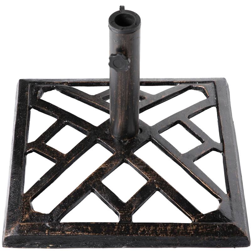 Outdoor Patio Cast Iron Umbrella Base Holder Stand - 19 lbs