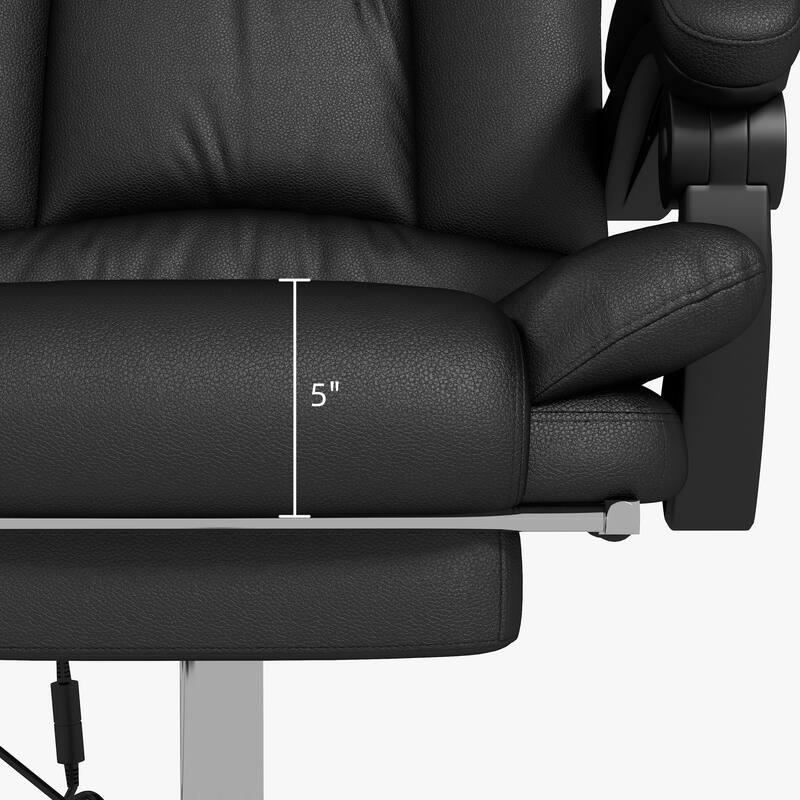 Vibration Massage Office Chair with Heat, Footrest