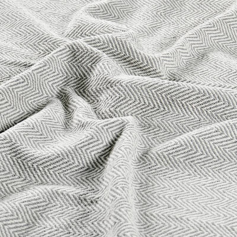 Extra Cozy Chevron Knit Throw Super Soft Knitted Blanket for Couch