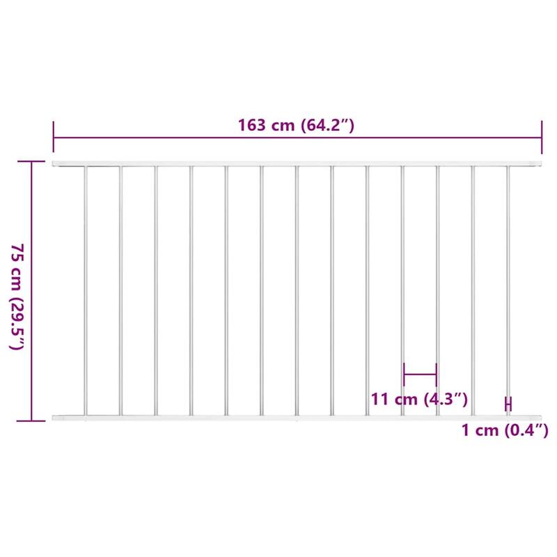 vidaXL Fence Panel Powder-coated Steel