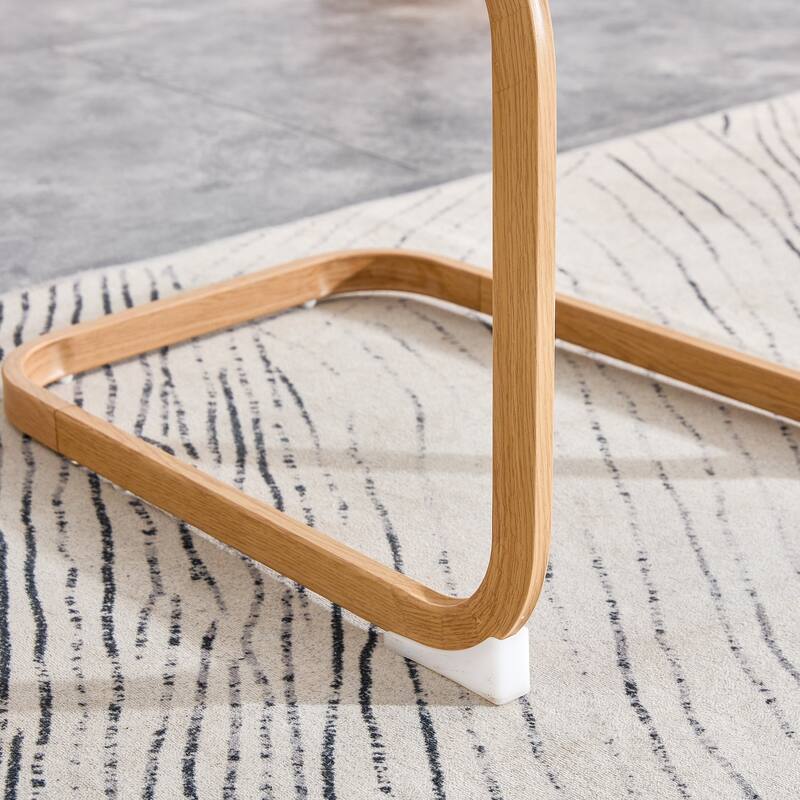 Modern Dining Chair Set of 4, High Back Upholstered Side Chair with C-Shaped Tube Metal Legs Office Chair, Club Guest Chair