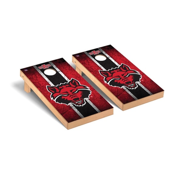 slide 2 of 5, Arkansas State Red Wolves Vintage Cornhole Board Set