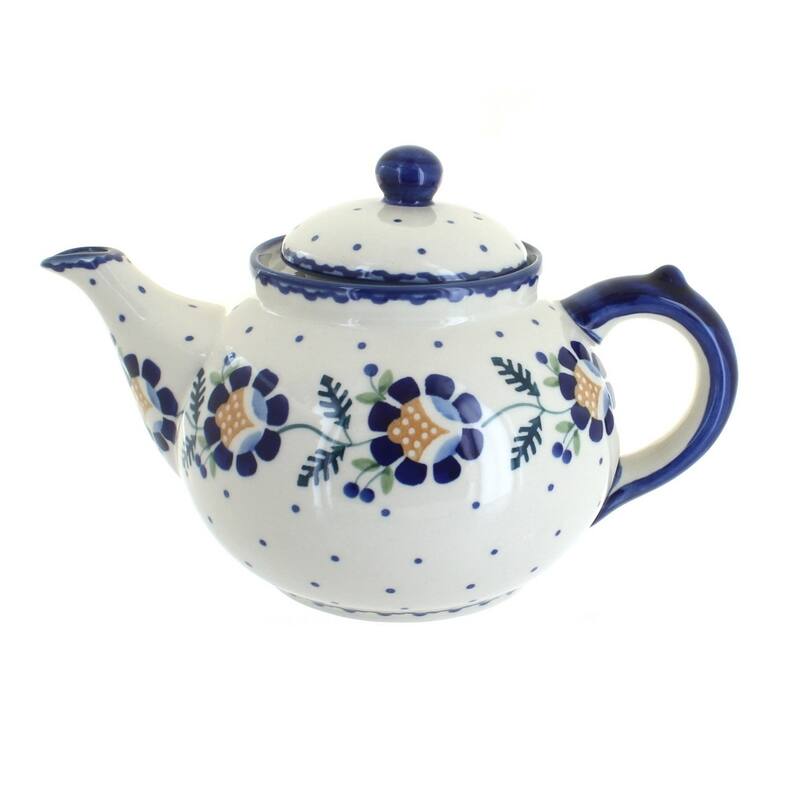 Blue Rose Polish Pottery C017 Manufaktura Teapot