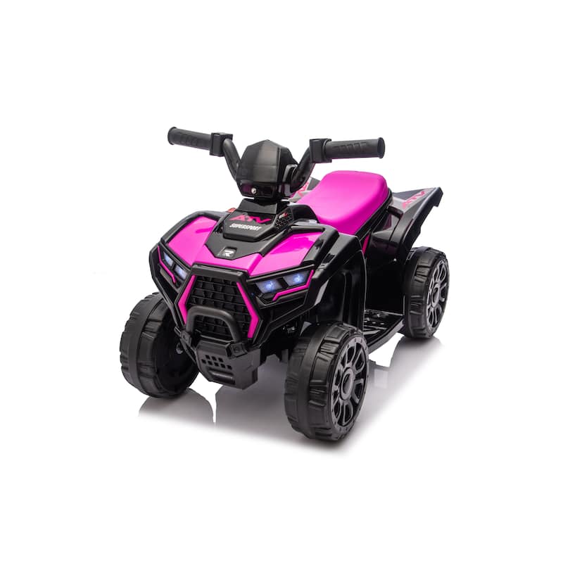 6V Kids Electric Ride-On ATV Quad for Ages 3-5, Anti-Slip Wheels & RWD - Pink