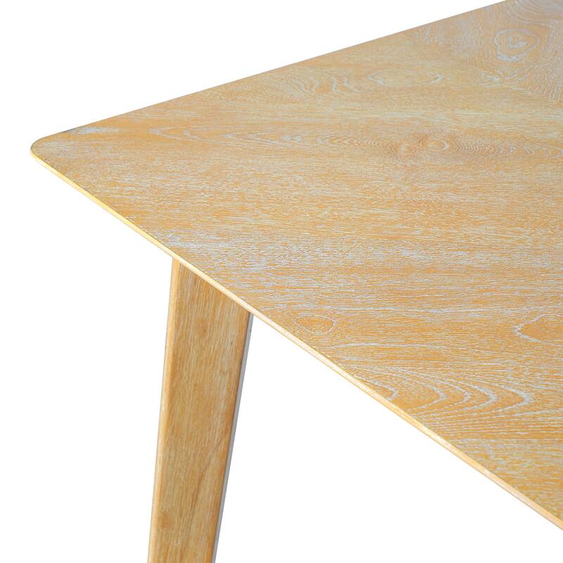 Retro 6-Person Dining Table, Minimalist Rectangular Kitchen Table