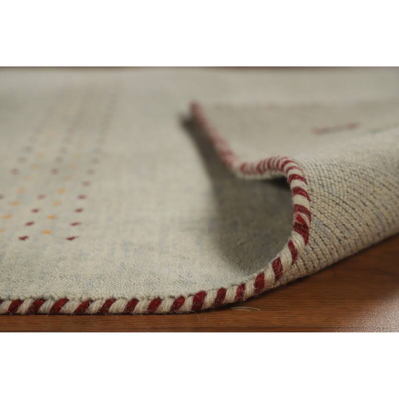 Hand Knotted Oriental 100% Wool Carpet Tribal Animal Pictorial Green Gabbeh Area Rug - 5' 0'' X 2' 11''