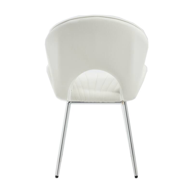 Accent Chair Side Chair Velvet Reception Chair White Kitchen Chair Coffee Chair Lounge Chair Set of 2