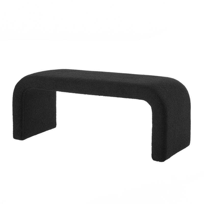 Set of 3 U-Shaped Modern Bench Ottoman Bench for Entryway