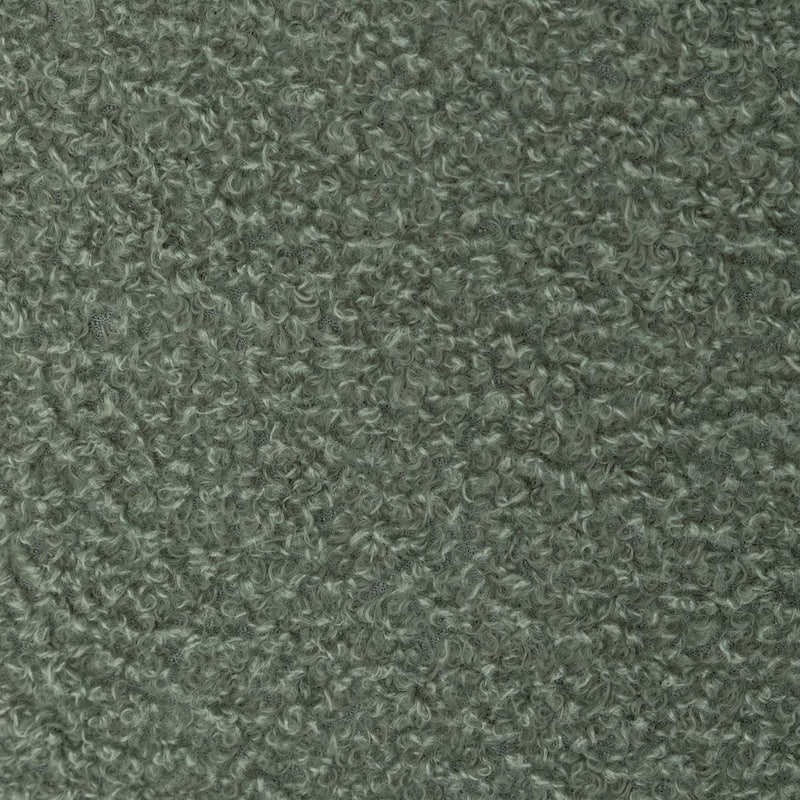 SEYNAR Modern Glam Teddy Fabric Upholstered Round Accent Chair with Flower Shaped Back Design Set of 2