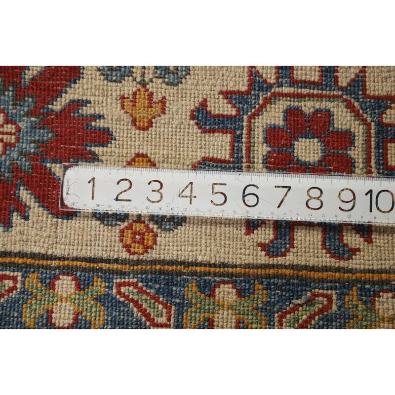 Hand Knotted Oriental 100% Wool Carpet Traditional Geometric Red Kazak Area Rug - 15' 10'' X 9' 9''