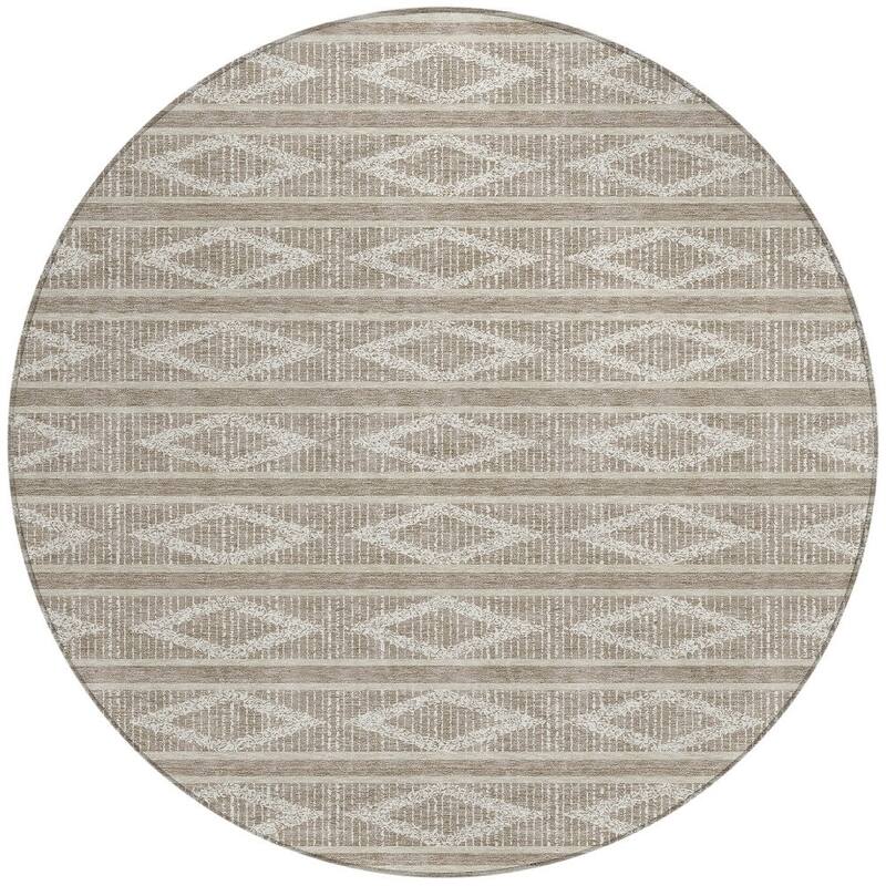 HomeRoots Geometric Transitional Rectangle Outdoor Rug