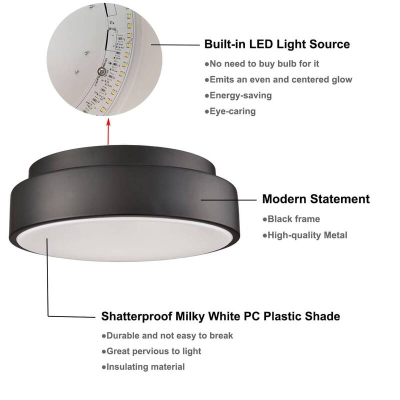 Bonucci Dimmable 12 Inch LED Flush Mount Ceiling Light