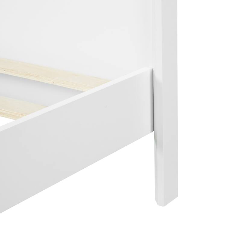 Pine Solid Wood King Size Bed, Solid And Stable, No Box Spring Needed