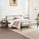 preview thumbnail 2 of 17, 3-pieces Platform Bed Frame and Glass Top Nightstands Set of 2