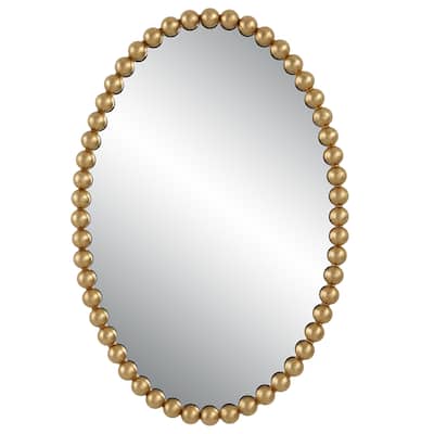 Serna Oval Wall Mirror - 30" - Gold