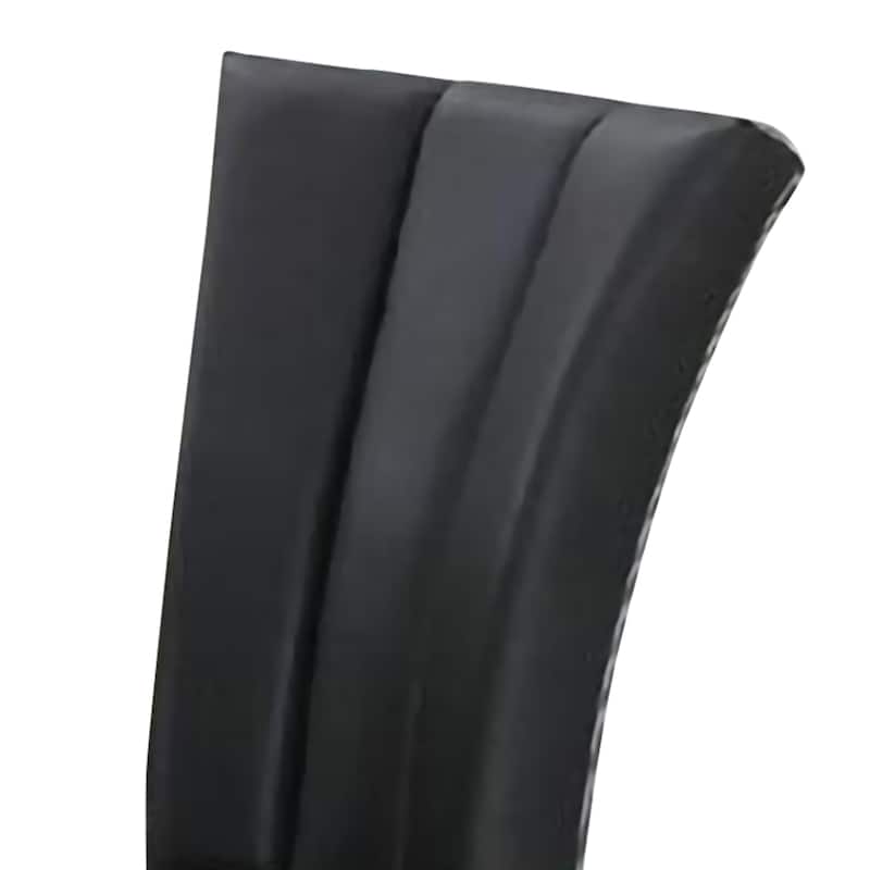 Black/Black Faux Leather Upholstered Wood Frame Dining Chair, Set of 2, Sturdy Dining Chair for Dining Rooms - 24.6