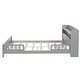 preview thumbnail 63 of 77, Pine Wood Platform Bed Low-Profile Bed Frame with Storage Headboard, Motion Sensor LED Light, Movable Guardrail, Slats Support Grey - Full