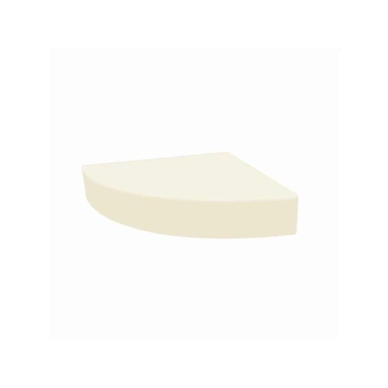 Transolid Studio 14-In X 14-In Solid Surface Wall-Mount Corner Shower Seat - 14.5" x 14.25" x 3" - Biscuit