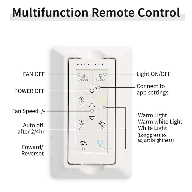 84 Inch Large Smart Ceiling Fan with Light, 8 Black Aluminum Blades, Indoor Outdoor Reversible Ceiling Fan for Living Room Patio