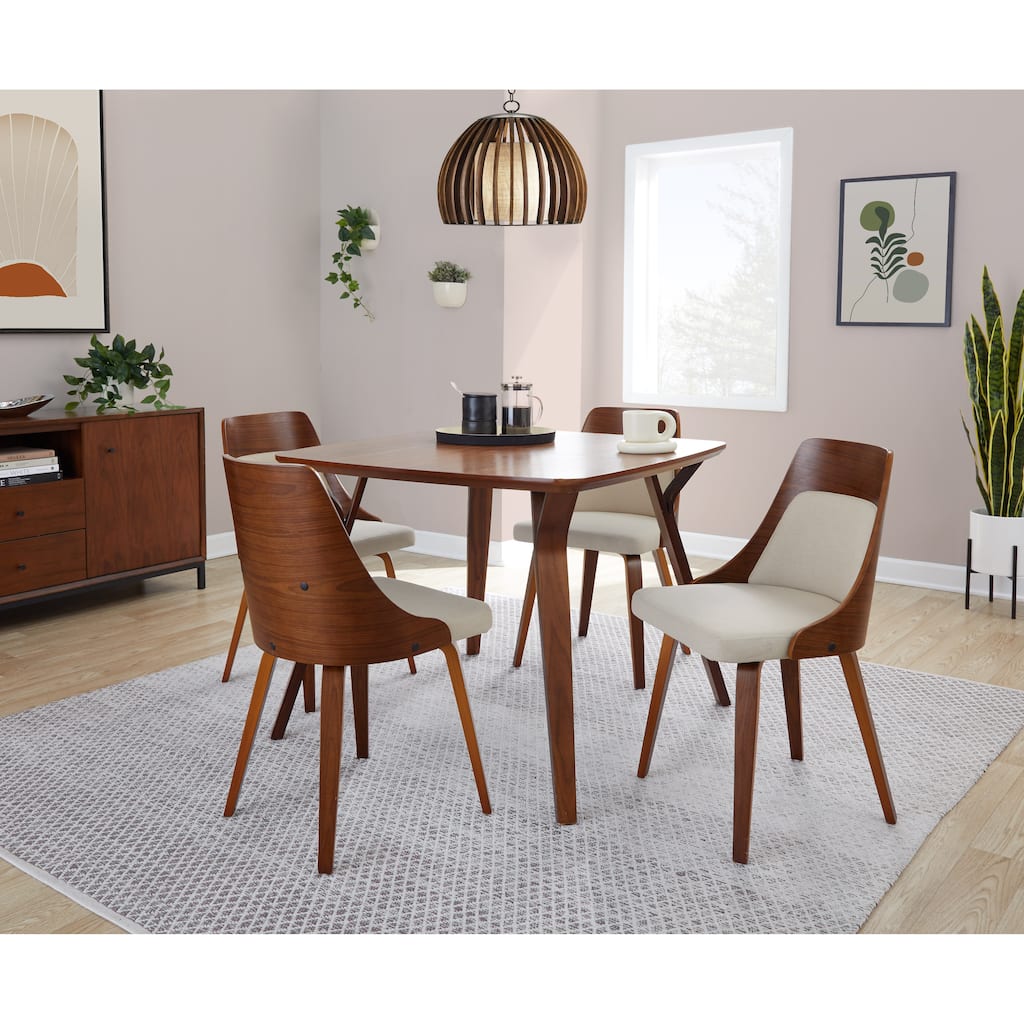 Carson Carrington Vallemala Mid-Century Modern Chair with Bent Wood Legs (Set of 2)