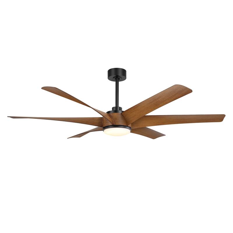 65-in Indoor Large LED Ceiling Fan with Light Remote (6-Blade)