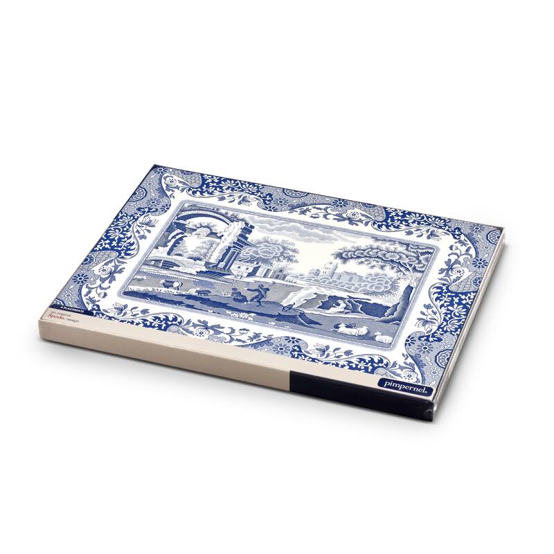 Pimpernel Set of 4 Blue Italian Placemats - 15.7 inches x 11.7 each