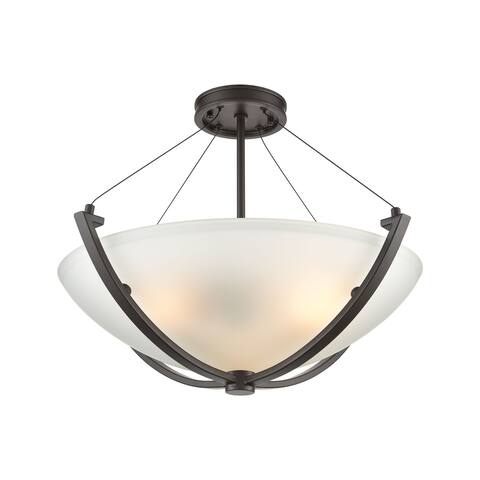 Roebling 3-Light Semi Flush Mount