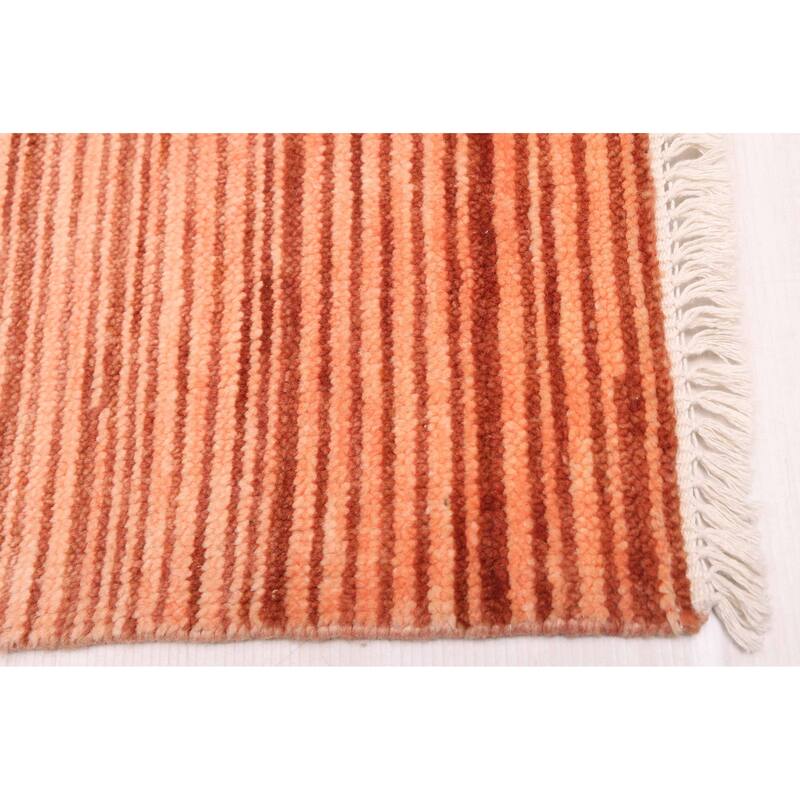 ECARPETGALLERY Hand-knotted Pak Finest Gabbeh Copper Wool Rug - 4'0 x 6'0