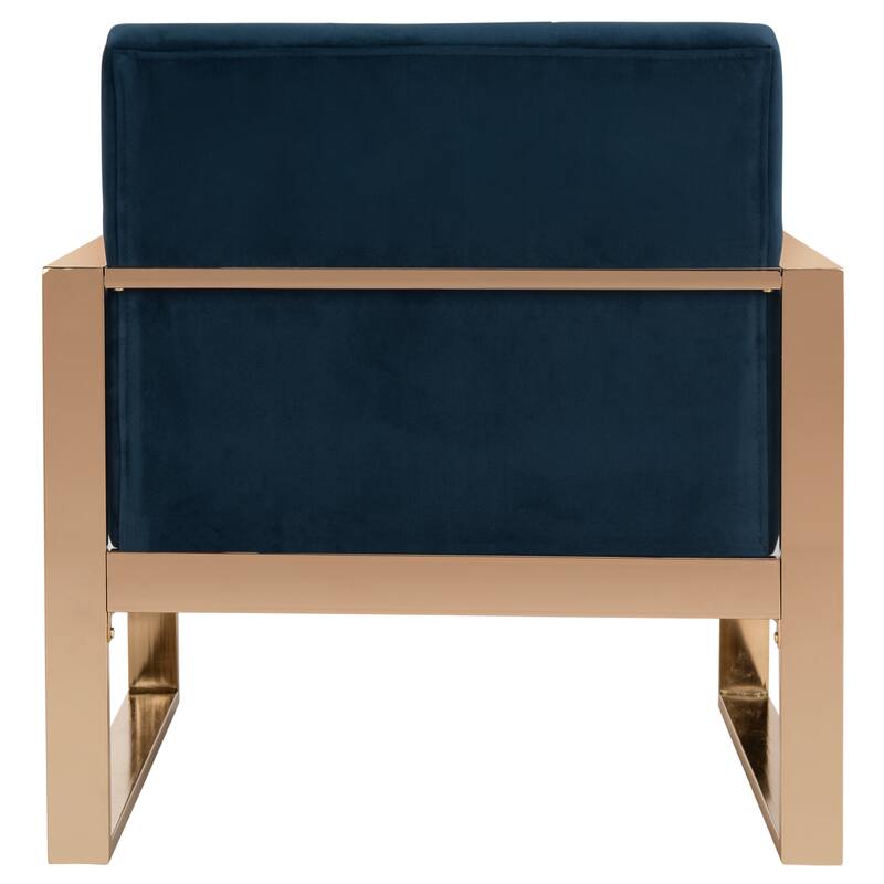 SAFAVIEH Vasco Glam Navy Accent Chair - 30" x 31" x 32"