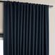 Exclusive Fabrics Faux Linen Extra Wide Room Darkening Curtain Panel