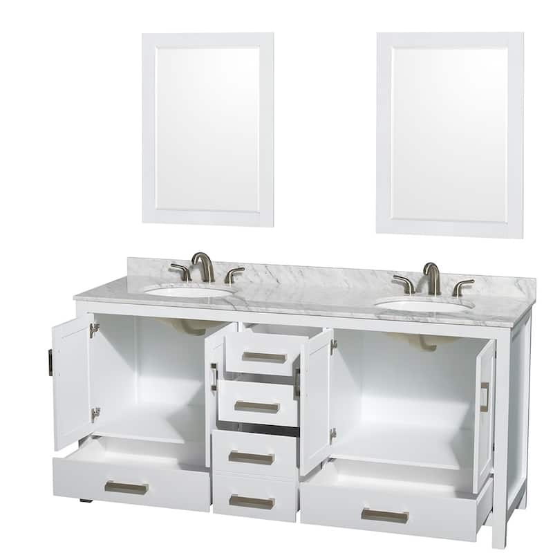 Wyndham Collection WCS141472DUNOM24 Sheffield 72" Free Standing Double